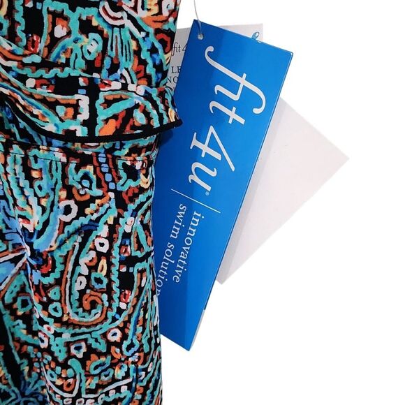 Fit 4 UR thighs Swimsuit One Piece Multicolor 12 NWT - Picture 3 of 5